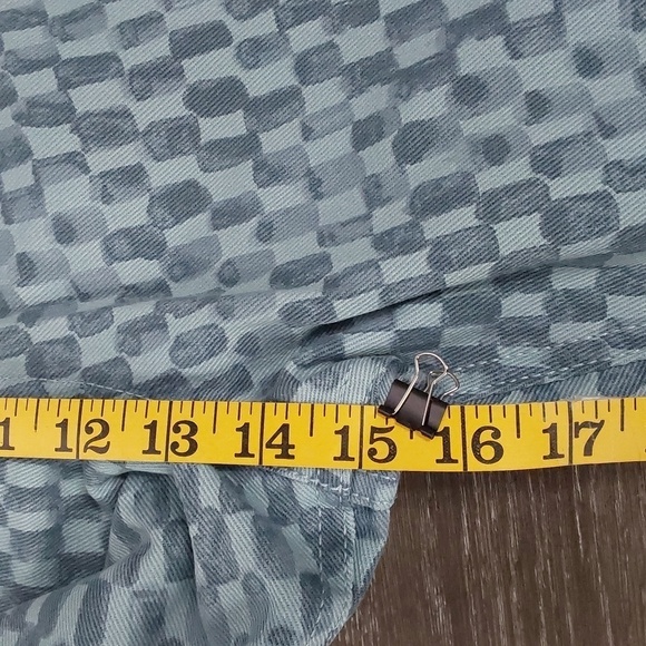 Women's Straight Leg Checkered Denim Pant | Future Collective | 24 - Picture 13 of 13